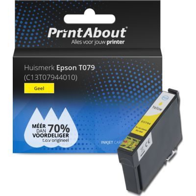 PrintAbout Huismerk Epson T0794 Inktcartridge Geel