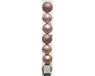 Decoris Boules de Noël 7x - dia 8 cm - rose clair - brillant - mat - paillettes - plastique incassable
