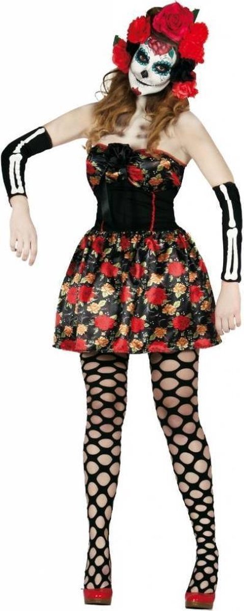 - Halloween Kostuum Dames Jurk Skelet Day Of The Dead