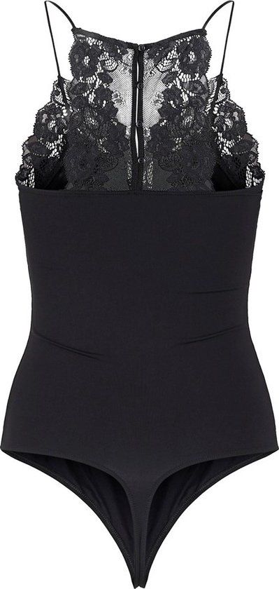 Pieces Stringbody - Bodystocking Kornelie - S - Zwart - Vrouwen