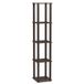 Furinno Besi 4-Tier industriële multifunctionele plank display rack met metalen frame, walnoot inham