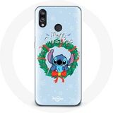Maniacase Hoesje voor Huawei P20 Lite Stitch sneeuw merry christmas blauw