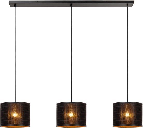 Lucide TAGALOG - Hanglamp - Ø 40 cm - 3xE27 - Zwart