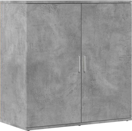 vidaXL Dressoir 79x38x80 cm bewerkt hout betongrijs