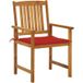 Maison Exclusive - Chaise de jardin avec coussin lot de 4 bois d'acacia massif