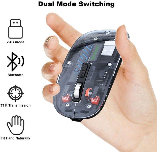 Mobility Lab PHANTOM Muis - Wit en transparant