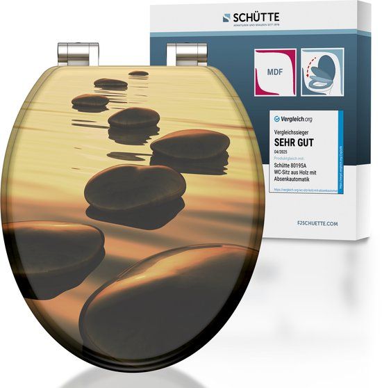 Schütte WC-Bril 80127 SEA STONE - MDF-Hout - Soft Close
