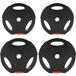 Disques de poids 2 x 5 kg et 2 x 7,5 kg, à trois poignées avec trous de Ø 25 mm, noir