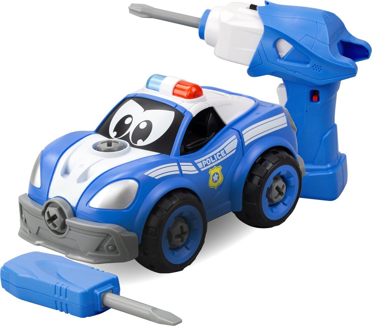 Silverlit Build My First RC Police Car - Remote Control Police Car for Kids - Blue/White