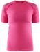 Craft Damen Sportshirt Dry Active Comfort Korte Mouw Ronde Hals Katoen/Polyester Rosa S