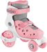 Globber – 26-29 – Set de patins à roulettes Quad – 4 roues – Frein TPR – Rose pastel