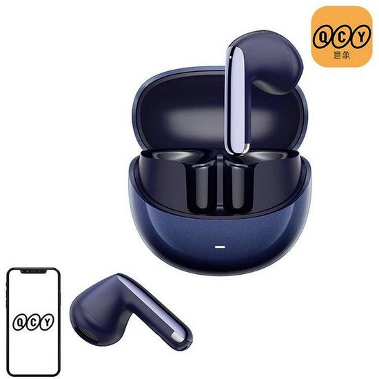 QCY HT10 Pro - Blue - Bluetooth - Noise Cancelling - In-ear Headphones