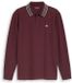 Tom Tailor Piqué-poloshirt met lange mouwen en logo-print - Maat M - pear red navy two tone