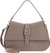 FURLA Sac porté épaule en cuir Flow Top Handle Greige Taupe