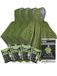 aZengear Emergency Survival Poncho (4 stuks) Thermische Mylar Folie Coating Deken voor Warmte Retentie en Regen | Omkeerbaar met Capuchon | Waterdicht, Winddicht, Handsfree Outdoor Kit (Groen)