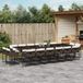 Maison Exclusive - Ensemble de jardin extérieur, 17 pièces, avec coussins, marron, en polyrotin tressé