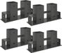 vidaXL - Aide au stockage du bois - 4 - pièces - Anthracite - 34 - x - 10 - x - 15 - cm - Acier