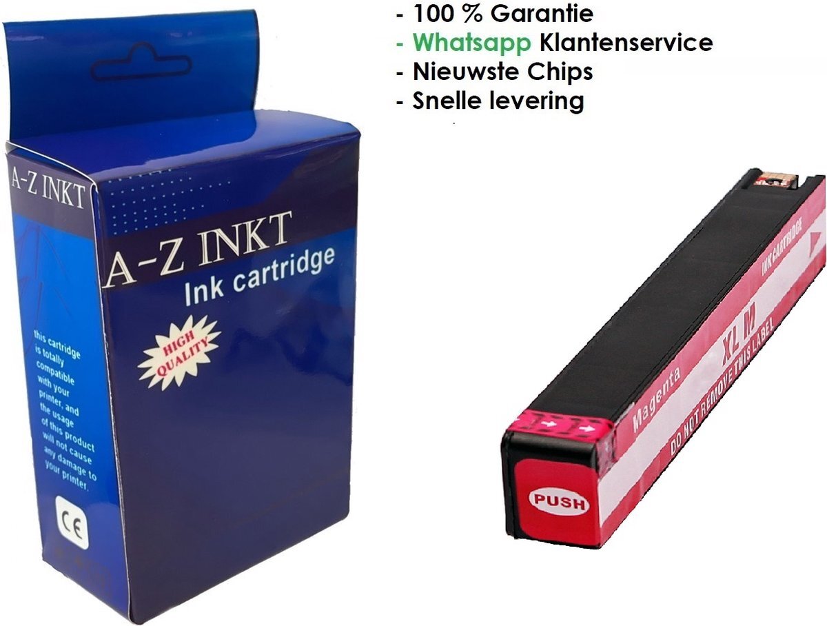 AtotZinkt Premium inkt cartridge voor HP 971 XL M Magenta voor HP OfficeJet Pro X451DN, Pro X451DW, Pro X476DN MFP, Pro X476DW MFP, Pro X551DW MFP, Pro X576DW MFP