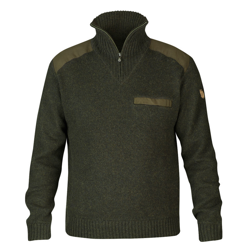 Fjällräven Koster Gebreide Trui Heren, dark olive M 2019 Sweatshirts & Trainingsjassen