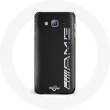 Maniacase Etui voor Samsung Galaxy J7 Amg Logo Carbon Textuur