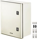 VEVOR Schakelkast Nema Glasvezelbehuizing, 40x30x20cm Nema 3x Glasvezelverdeelkast, Ip66 Waterdicht en Stofdicht, Elektrische Aansluitdoos voor Buiten/Binnen Met Montageplaat
