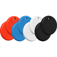 Chipolo POP 8-Pack Zwart, Wit, Rood, Blauw