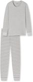 Schiesser Pyjama lang Dames Pyjamaset - zilvergrijs gemêleerd - Maat M