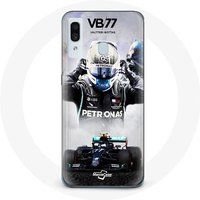 Maniacase Hoesjes voor Samsung Galaxy A40 Formule 1 Valtteri Bottas F1 Racing Driver Black