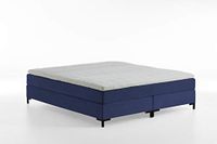 Atlantic Home Collection Romy Boxspringbed zonder hoofdeinde, pocketveringmatras, hardheid 3, inclusief topper, marineblauw, King
