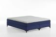 Atlantic Home Collection Romy Boxspringbed zonder hoofdeinde, pocketveringmatras, hardheid 3, inclusief topper, marineblauw, King