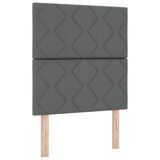 vidaXL LED Boxspringbed met Matras Donkergrijs 80 x 200 cm Stof