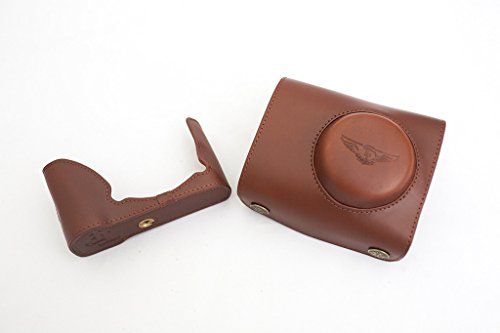 TP Handgemaakte Echt Lederen Full Camera Case Bag Cover voor Nikon P7100 Bruin Kleur