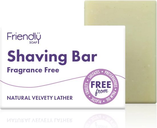 Friendly Soap Friendly Soap® | Geurloze Scheerstaaf | natuurlijke scheerzeep | fragrance free shaving bar