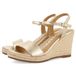 GIOSEPPO Zhepe damessandalen, espadrillekooi, dames, Platina, 36 EU