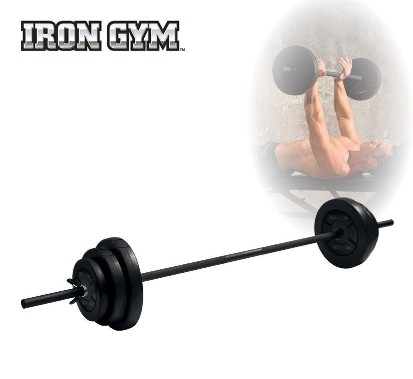 Iron Gym 20kg Adjustable Barbell Set - 25mm - Zwart