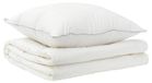 Duvet et ensemble d'oreillers 2 pièces 152x203 cm été 200 GSM laine blanc