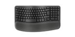 Logitech Wave Keys Ergonomisch Toetsenbord - RF Draadloos + Bluetooth - QWERTY Brits Engels - Grafiet