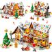 Kerstdorp peperkoekhuis bouwset kerstcadeau Kinderen - Klembouwstenen - 1.477 stuks - Met licht - 3-in-1 design - Vanaf 8 jaar