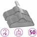 vidaXL - 50-delige Kledinghangerset - Anti-slip - Fluweel - Grijs