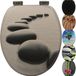 Merkloos / Sans marque Toiletbril - Antibacterieel - Universeel - Hout - Quick-Release - Modern Motief