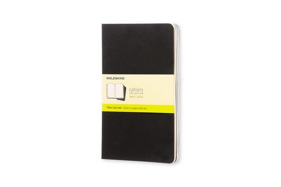 Moleskine Cahier Journals - Large - Blanco - Zwart - set van 3