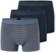 SCHIESSER Heren Short Assorti 18 Gestreept 3 Stuks