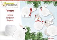 Avenue Mandarine Creatieve doos - Knutseldoos Pompons - Winterdieren - Vanaf 6 jaar