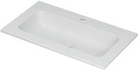 Wastafel INK Aspekt Wastafel Porselein Centraal met 1 Kraangat - 800x450x15 mm - Mat Wit