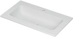 Wastafel INK Aspekt Wastafel Porselein Centraal met 1 Kraangat - 800x450x15 mm - Mat Wit
