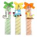 Mopec KD24 Sleutelhanger voor kinderen in treinen, zebra, paard in een doos, verschillende kleuren en met snoep, 3 stuks