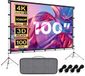 Lumina® Projectiescherm 100 inch – Beamer Scherm met Statief – Kreukvrij – Opvouwbaar – Met Draagtas – Voor Binnen & Buiten