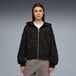 PUMA Street Glam oversized hoodie met volledige rits voor Dames, Zwart, Maat S