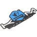 KRM Pro Ride Autocollant bleu XL