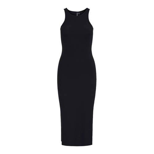 PIECES Ribbed Bodycon Dress - Black